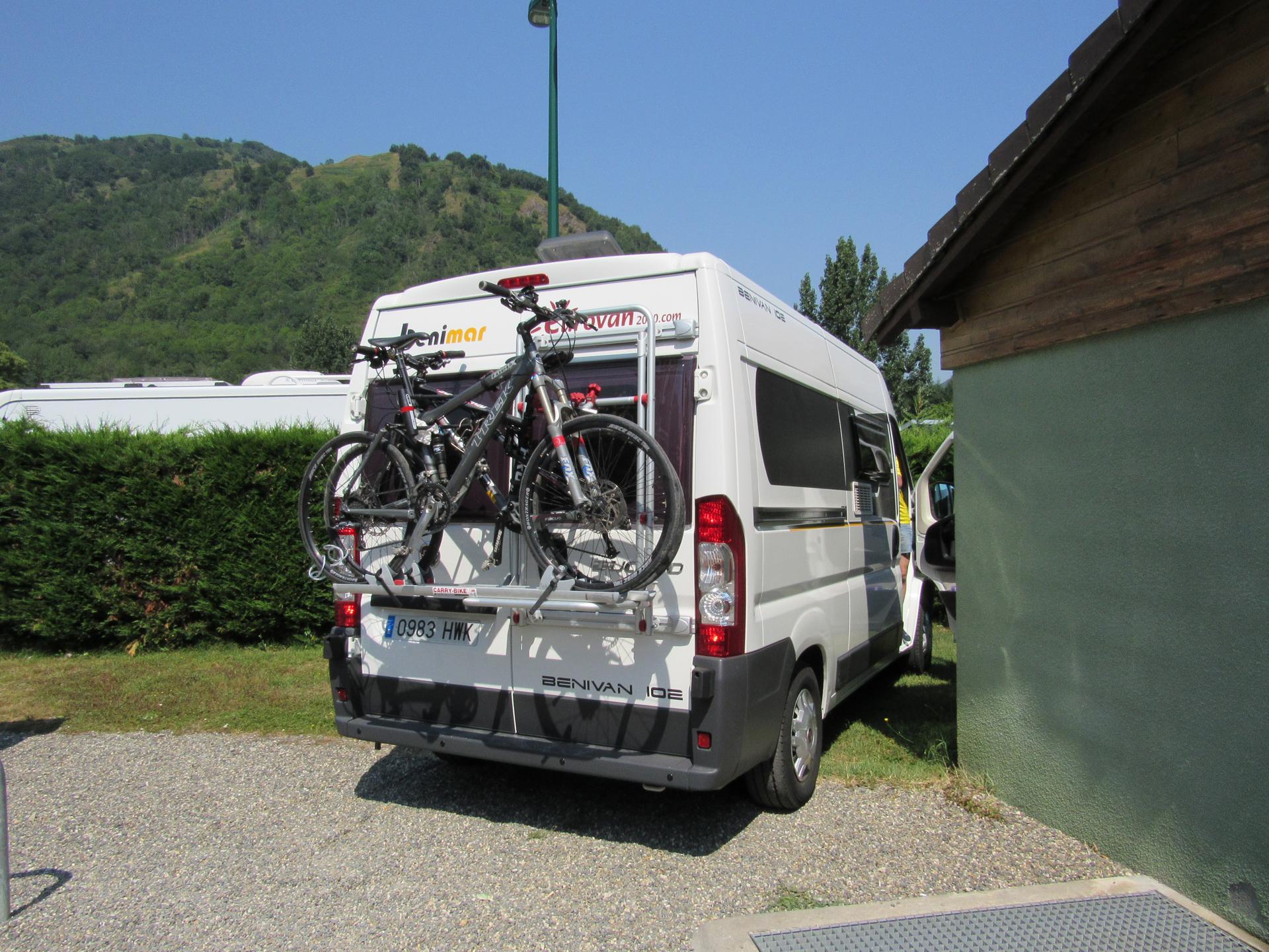 Camper and bikes Tour de France